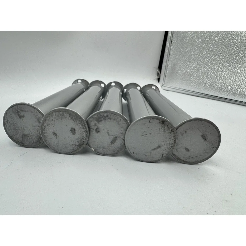 Set Of 5 Metal Furniture Support Legs Screw-In Preowned